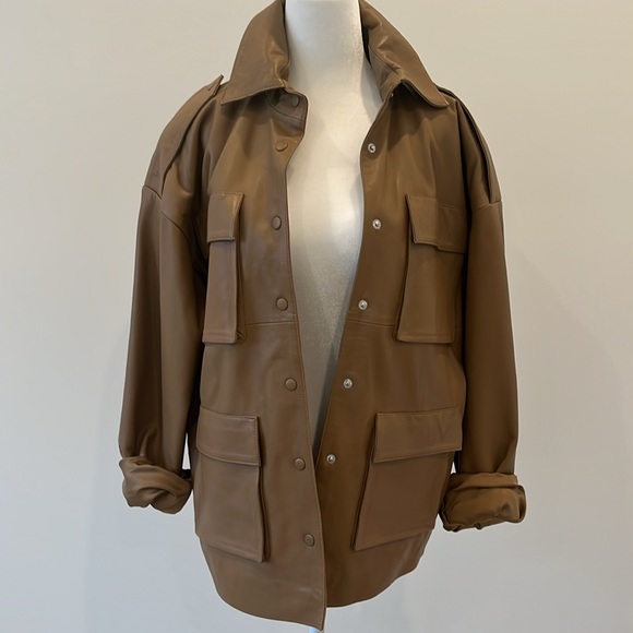 REMAIN BIRGER CHRISTENSEN Eilera Belted Leather Shacket size 2 - Picture 8 of 15